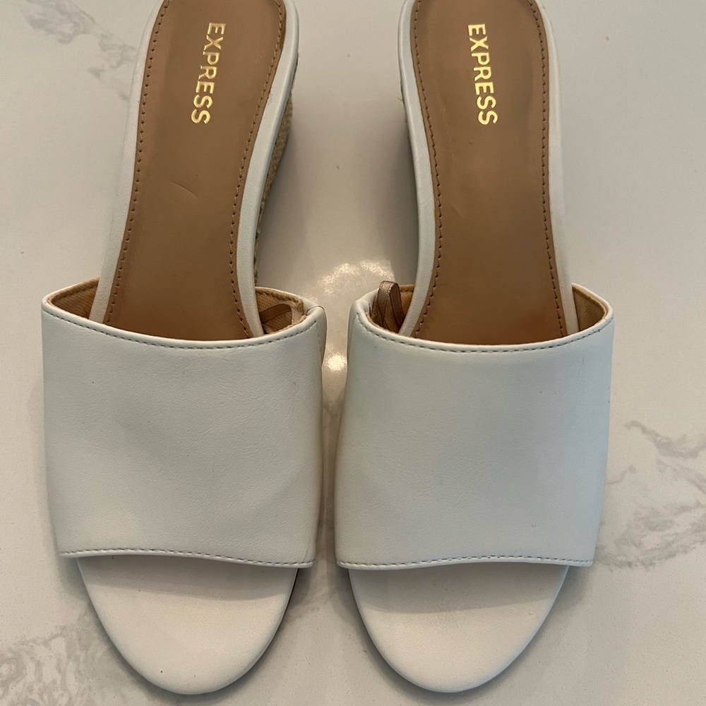 White Limited Express Sandals